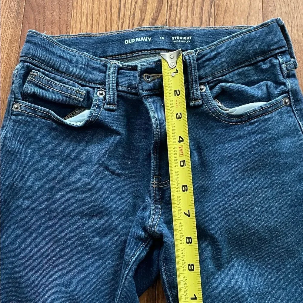 Old Navy Straight Leg Jeans Built in Flex Medium Wash Boy’s Sz 10